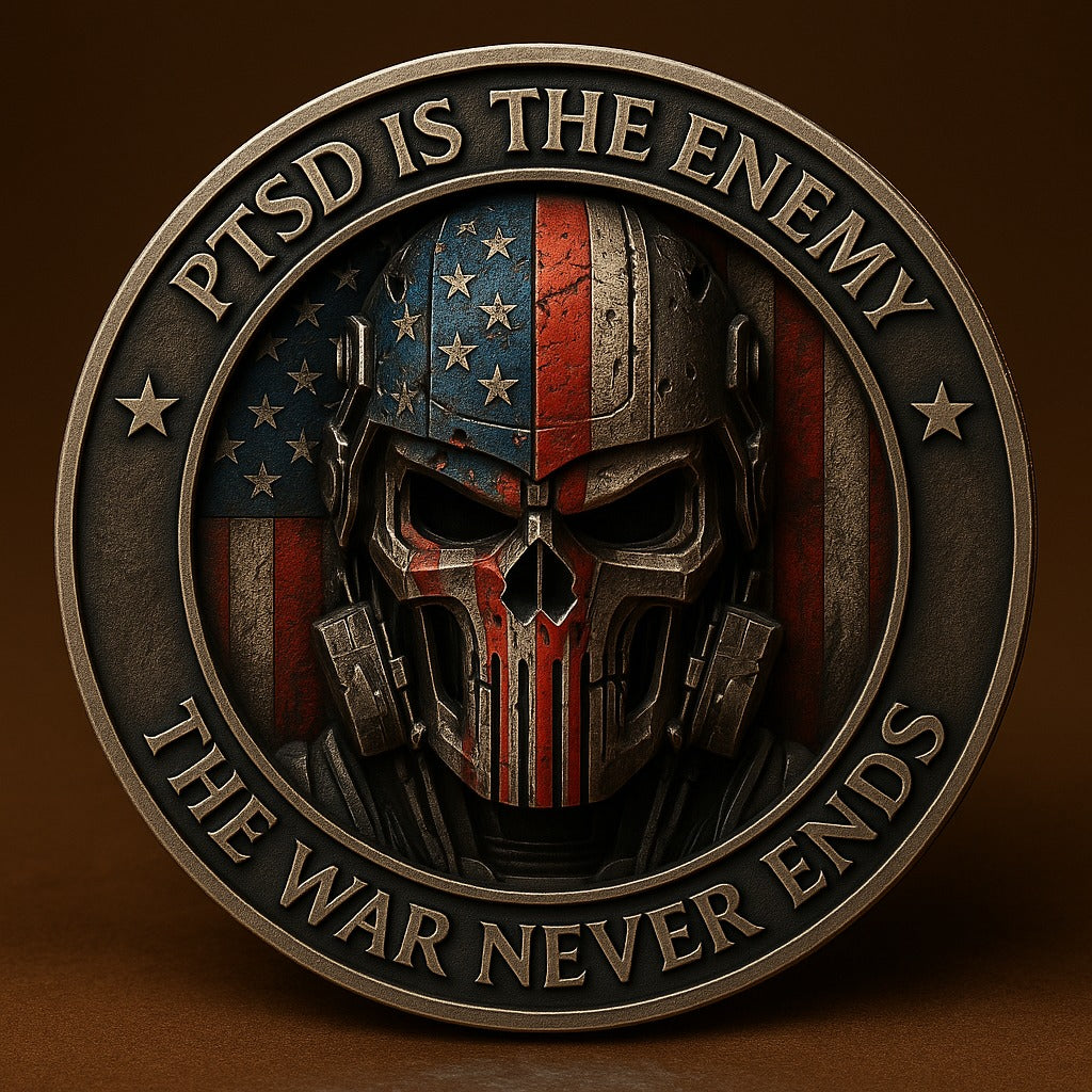 PTSD Is the Enemy – PTSD Warrior Coin of Strength & Survival