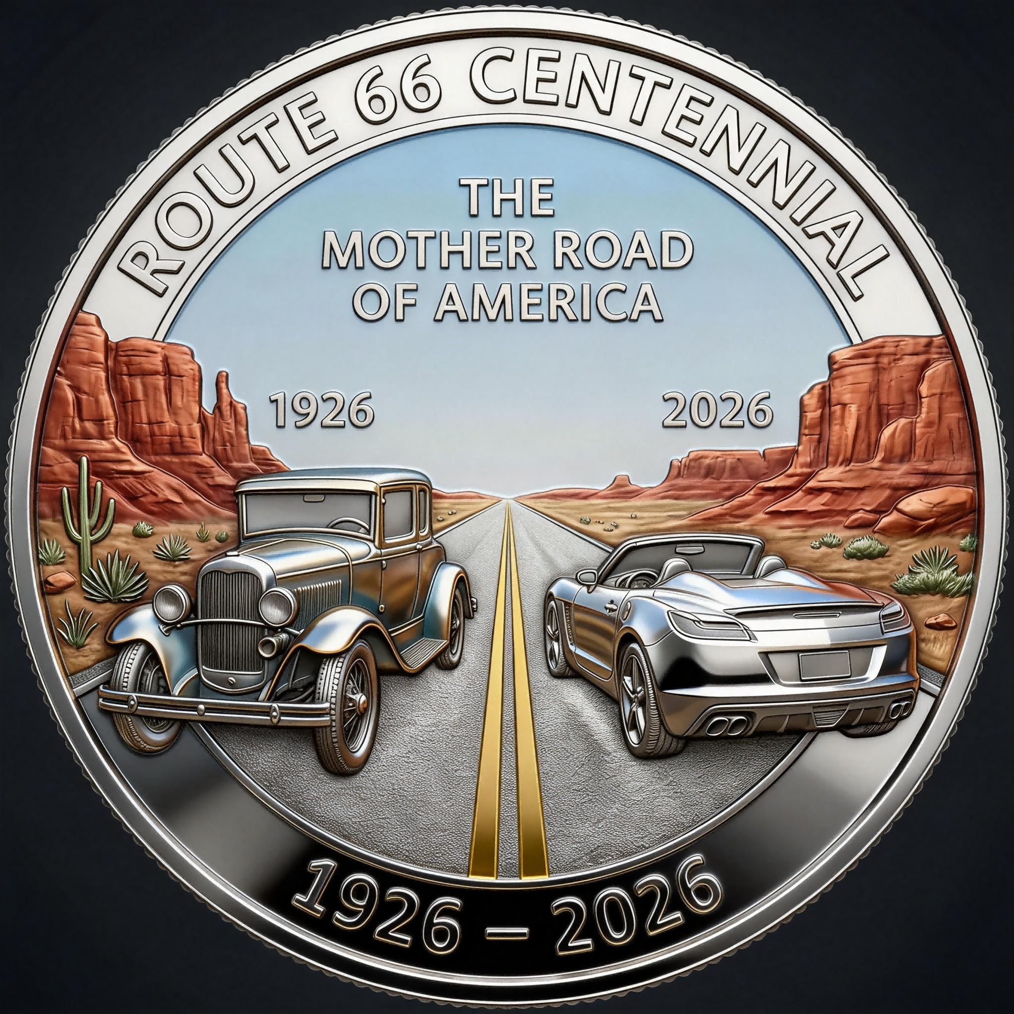 🏆Flash Sale 60% OFF -🛣️ Route 66 – 100 Years of Freedom Commemorative Coin